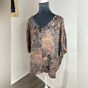 Juicy couture – extra large – cold shoulder, sparkle tie, blouse, semi sheer